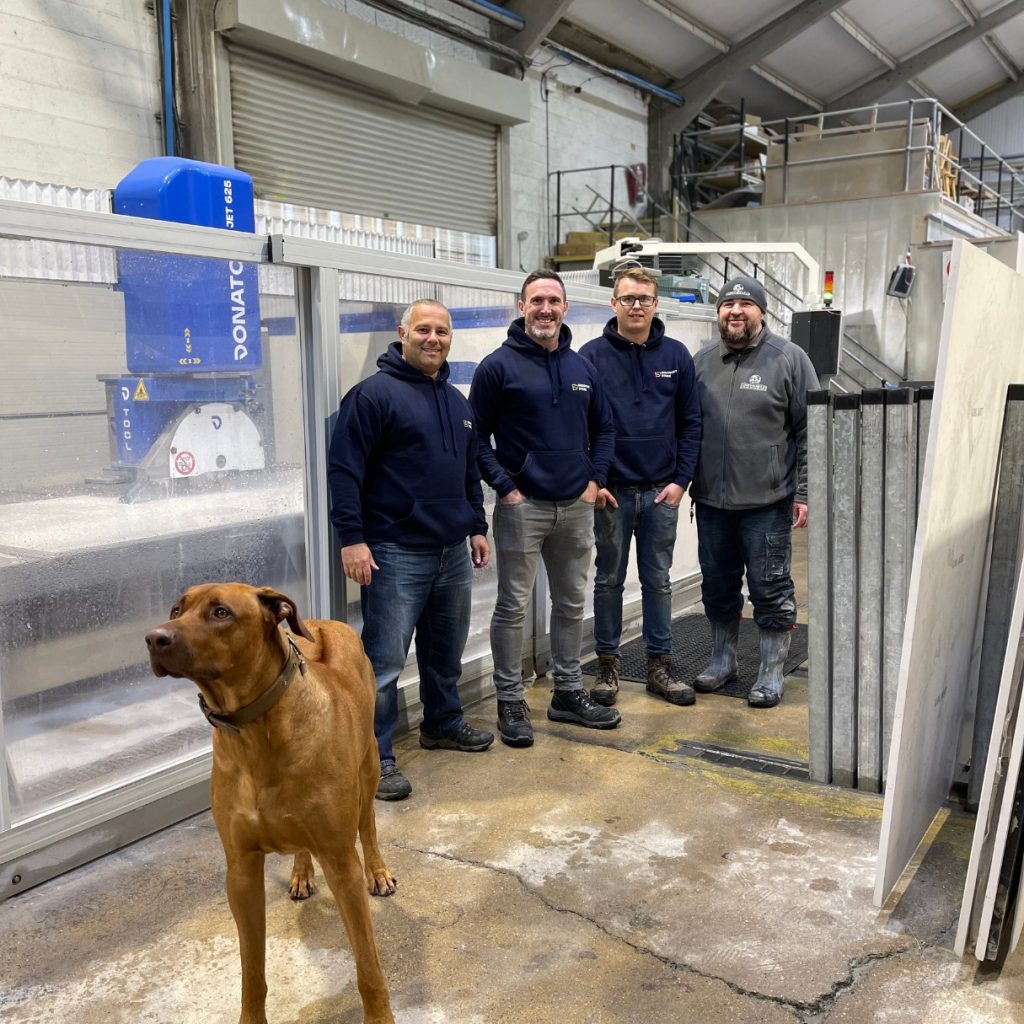 Discovery Stone visit Stone Automation for training on the Donatoni Jet 625